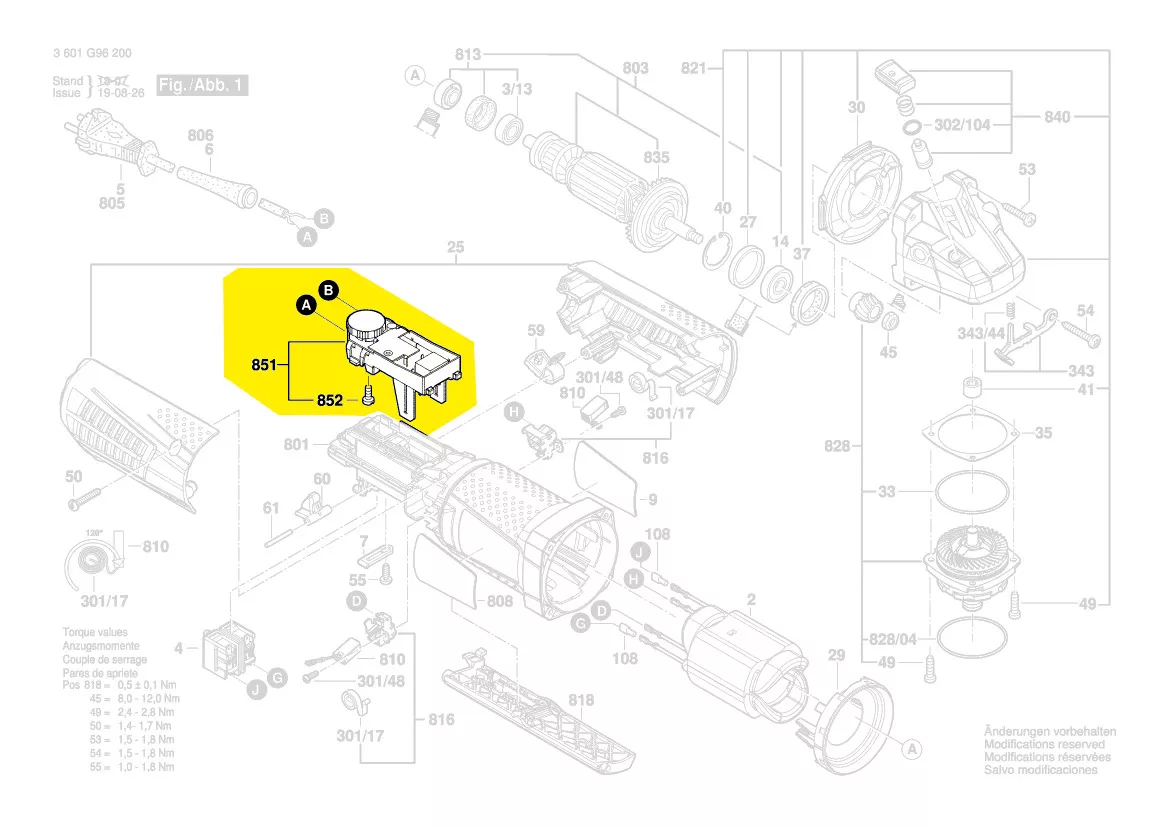 Variateur de vitesse réf. 1 607 000 DB5 Bosch